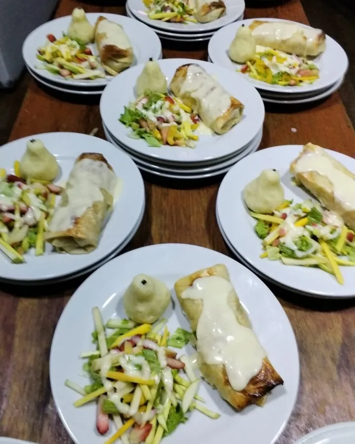 Crepes de pollo listos para servir
